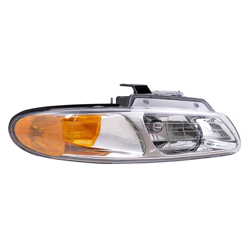 Brock Headlight for 96-00 Caravan Voyager Town & Country w/out Quad Lamps Passengers