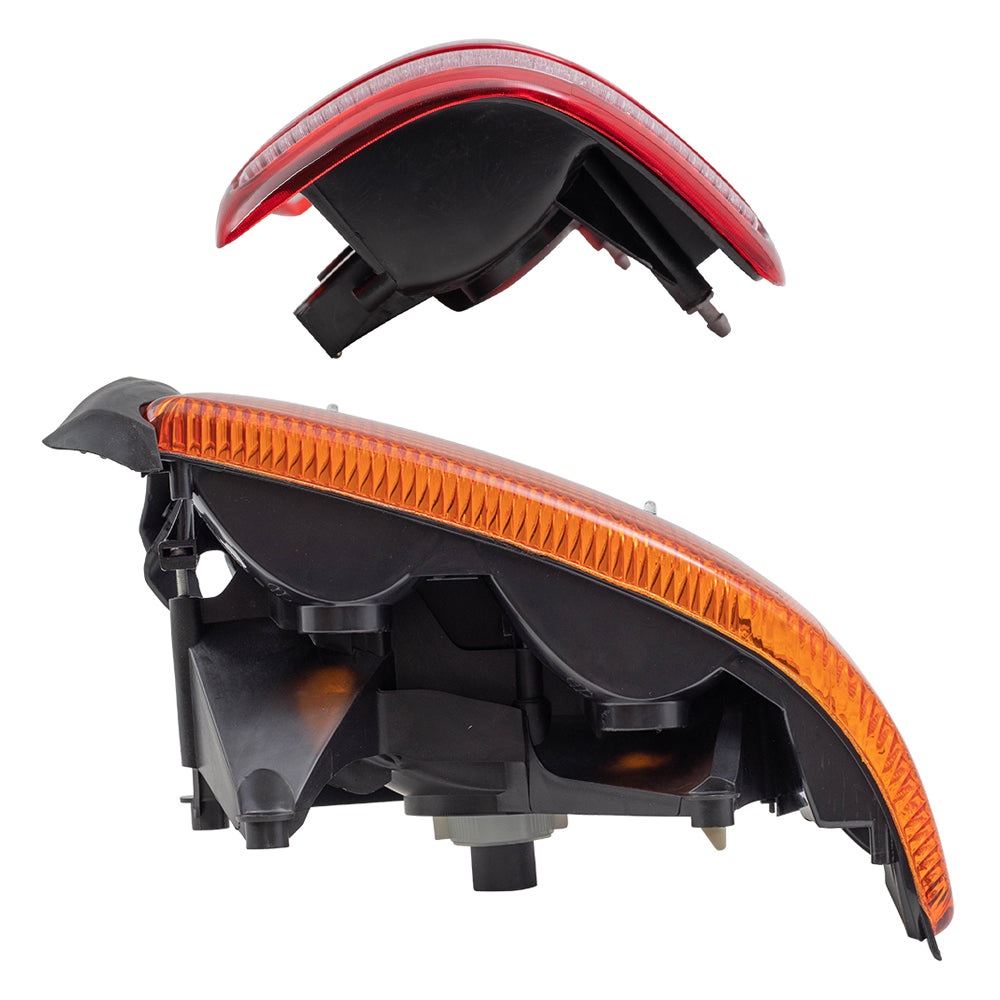 Brock Replacement Headlights w/ Park Signal Lamps and Tail Lights Set Compatible with 1998-2004 Dakota
