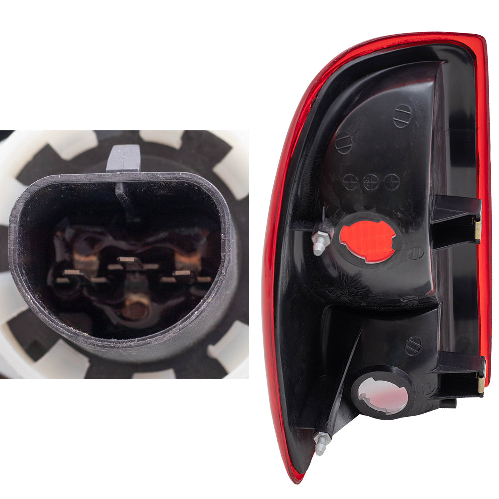 Brock Replacement Headlights w/ Park Signal Lamps and Tail Lights Set Compatible with 1998-2004 Dakota