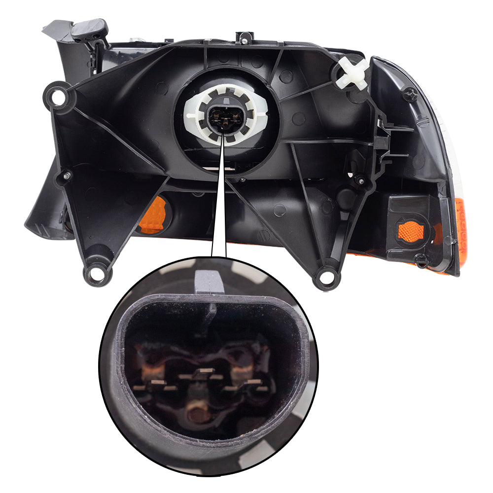 Brock Headlight Assembly for Dodge Dakota Durango Passengers Lens w/ Park Signal Lamp