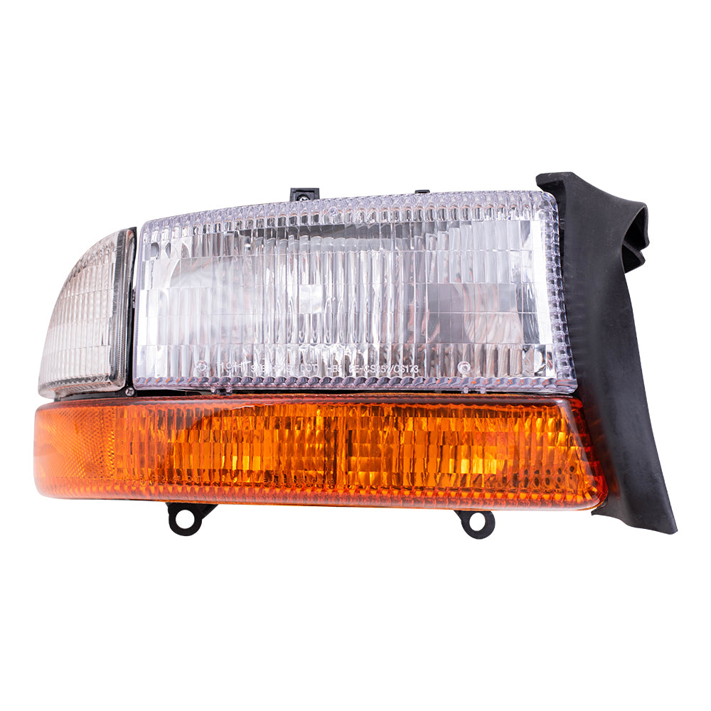 Brock Headlight Assembly for Dodge Dakota Durango Passengers Lens w/ Park Signal Lamp
