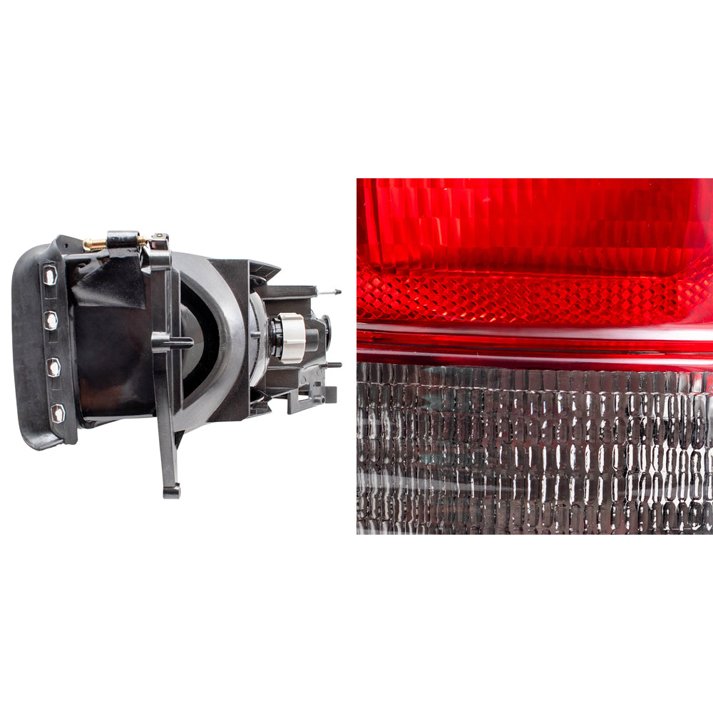 Brock Replacement Set Headlights with Corner Lamp and Tail Lights Smoked Back Up Lens Compatible with 1994-2001 Pickup Truck