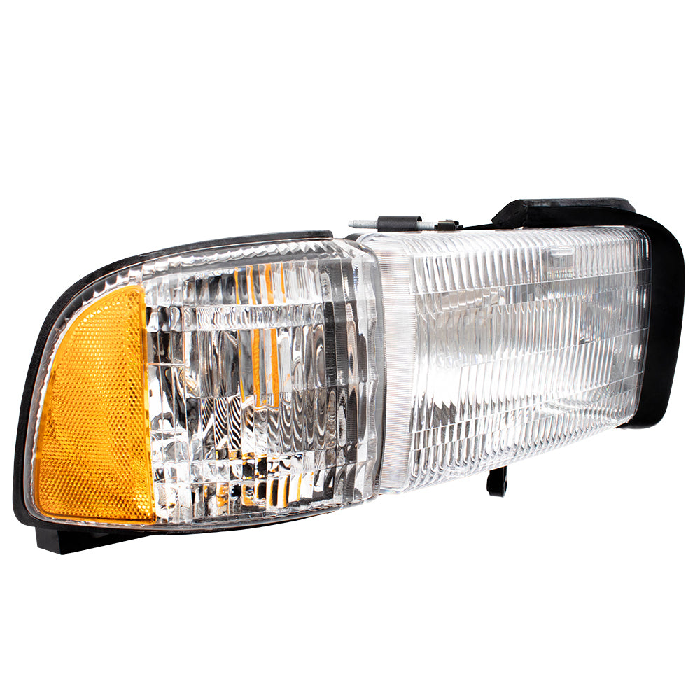 Brock Headlight Set for 1994-2002 Dodge Ram 1500 Ram 2500 Ram 3500 With Corner Light Without Sport Package