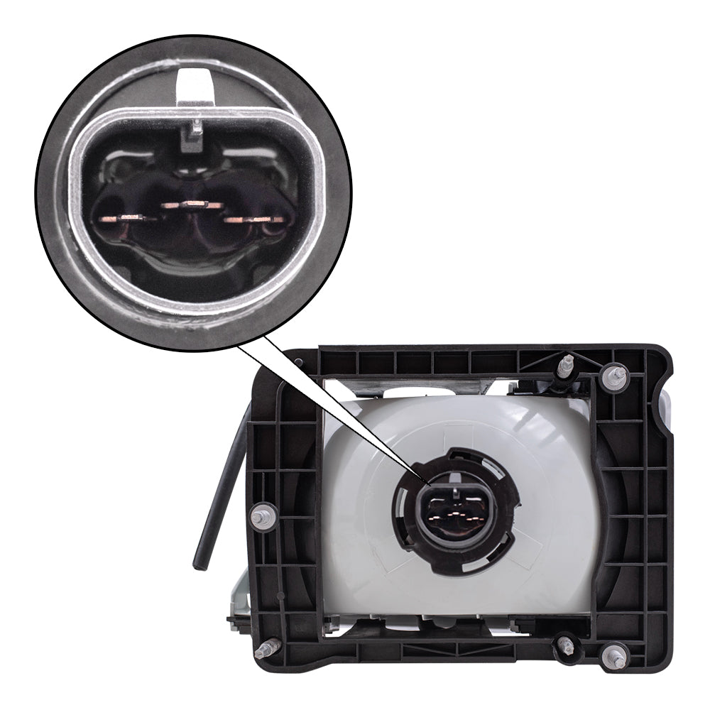 Brock Replacement Passenger Halogen Headlight Compatible with 1991-1996 Dakota Pickup Truck w/ Aero Package 55054714