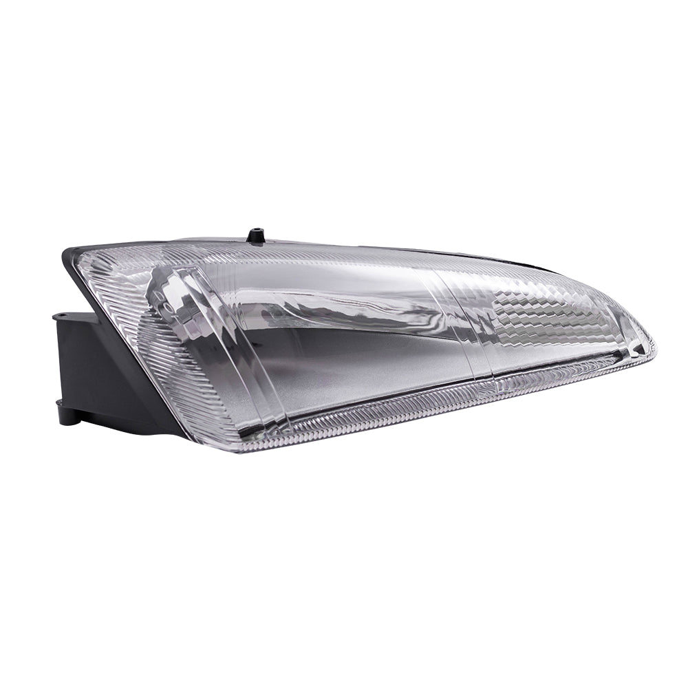 Brock Replacement Driver and Passenger Headlights with Vertical Lined Lens Compatible with 1993-1997 Intrepid 4778257 4778256