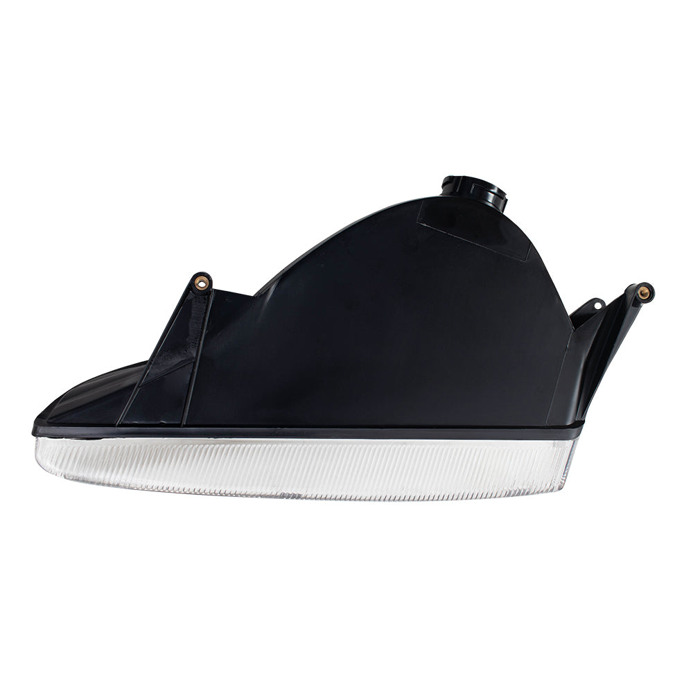 Brock Replacement Driver and Passenger Headlights with Vertical Lined Lens Compatible with 1993-1997 Intrepid 4778257 4778256