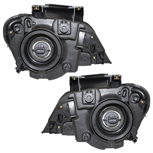 Brock Replacement Set Driver and Passenger Halogen Headlights Compatible with 2007-2008 Pacifica 5113061AE 5113060AE