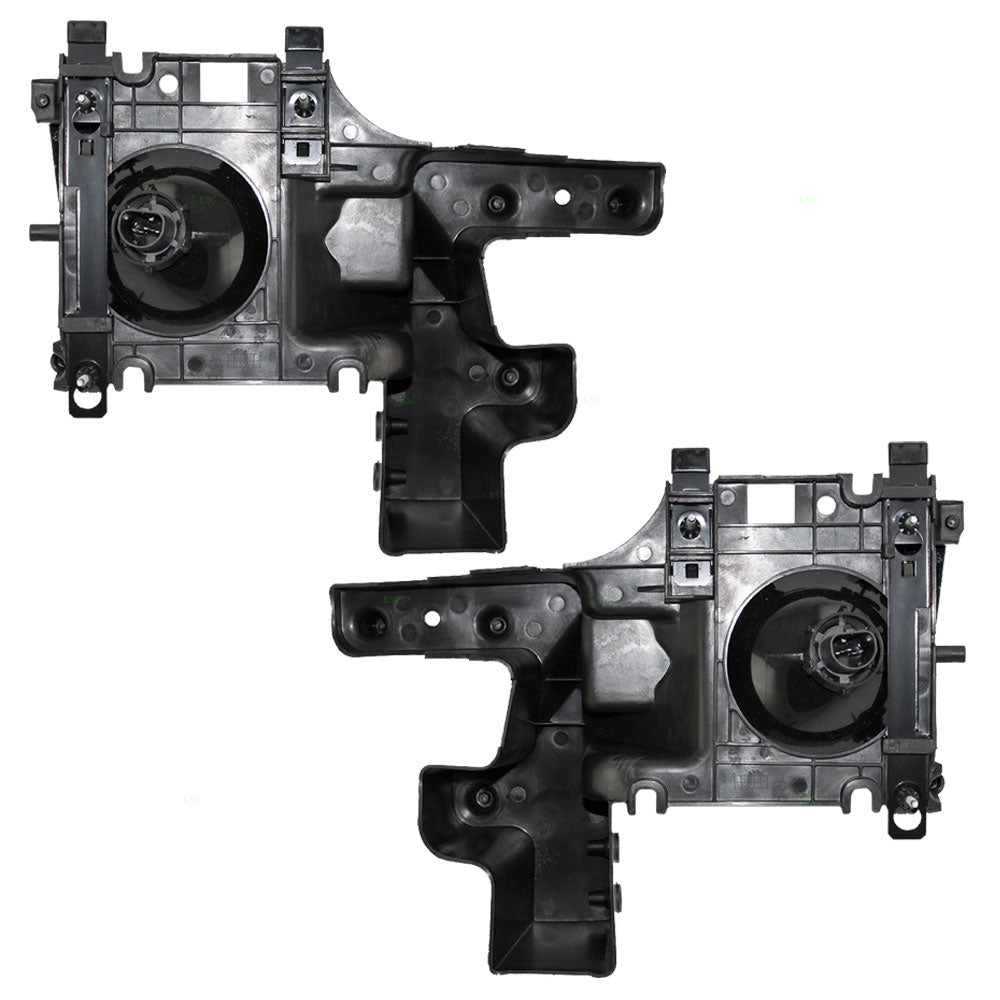 Brock Replacement Set Driver and Passenger Headlights Compatible with 1998-2003 1500 2500 3500 Van 55076525AC 55076524AC