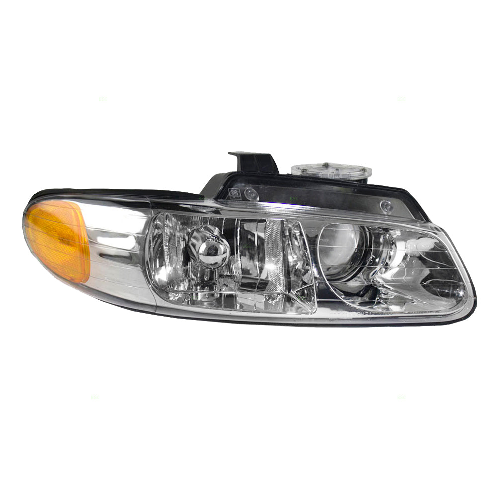 Brock Passengers Headlight Assembly for 96-00 Chrysler Dodge Plymouth Van w/Quad Lamps