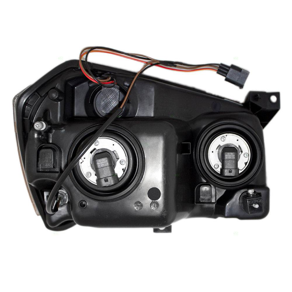 Brock Replacement Driver Halogen Combination Headlight Chrome Bezel Compatible with 2005-2007 Magnum 4806059AG