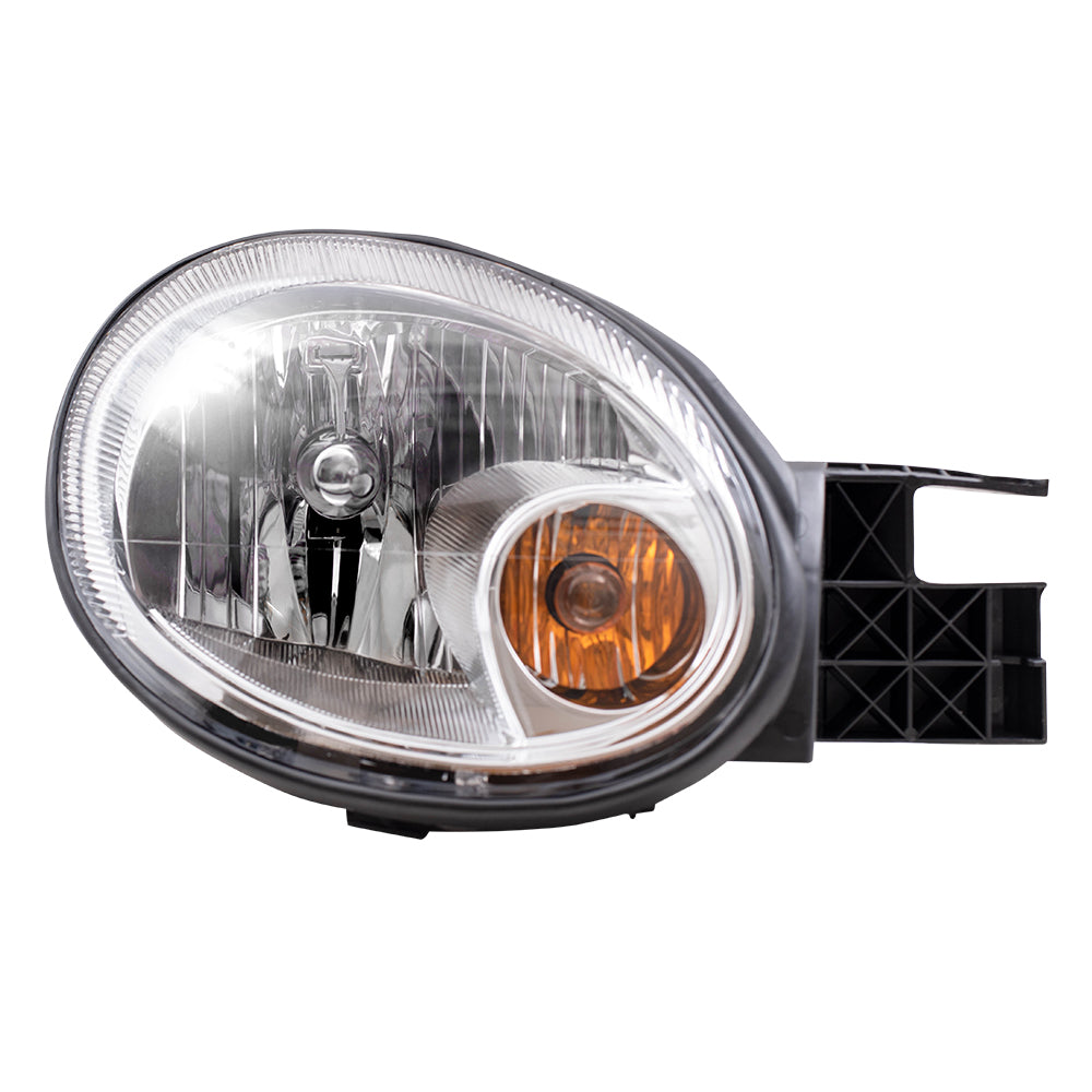 Brock Replacement Set Driver and Passenger Headlights with Chrome Bezels Compatible with 2003-2005 Neon 5303551AI 5303550AI