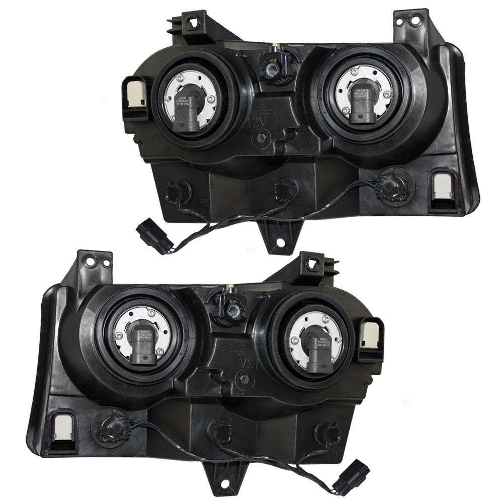 Brock Replacement Set Driver and Passenger Halogen Headlights Compatible with 2005-2007 300 4805757AI 4805756AI