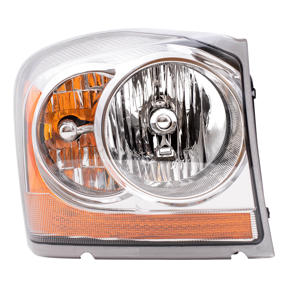 Brock Replacement Driver and Passenger Halogen Headlights Compatible with 2004-2005 Durango 55077721AD 55077720AD
