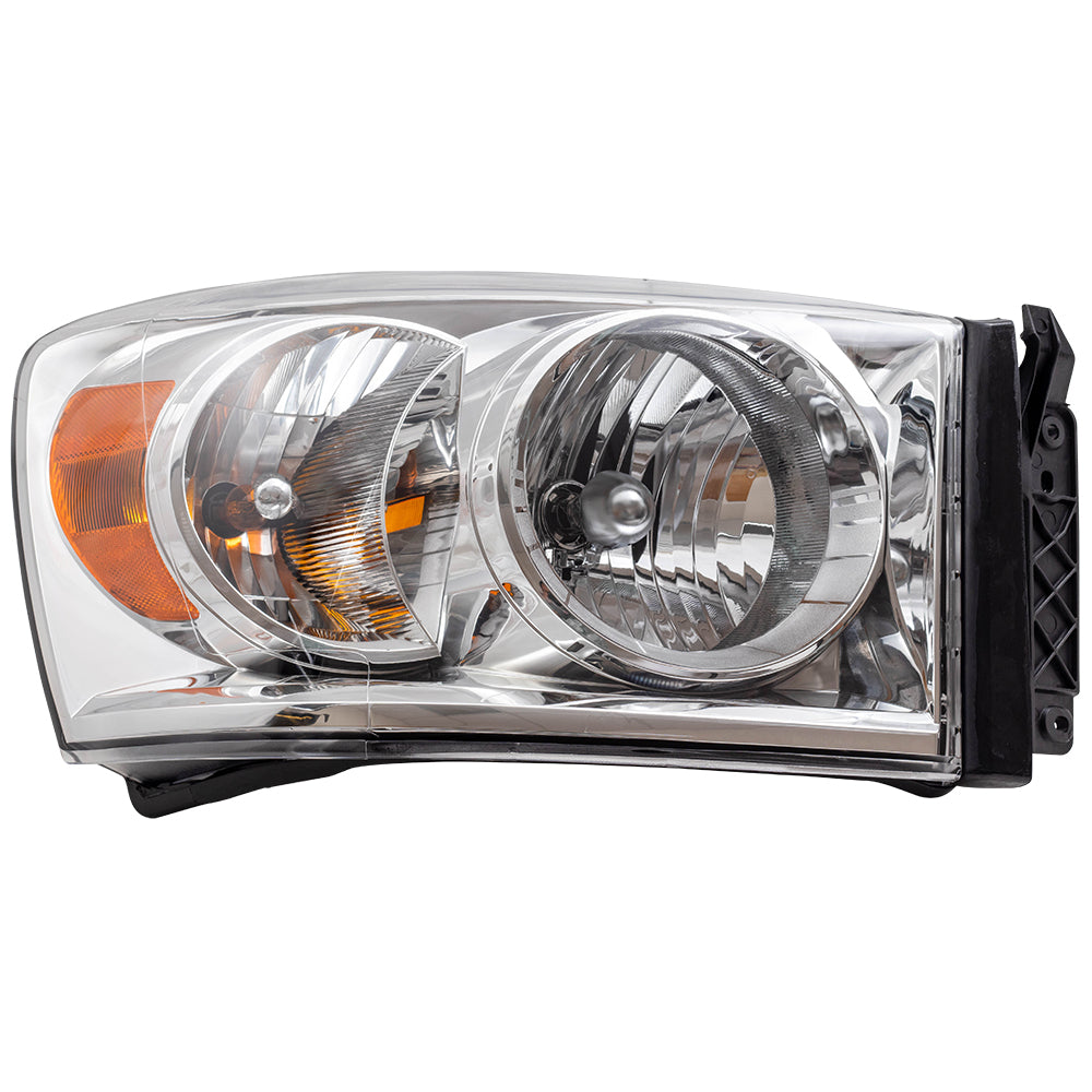 Brock Replacement Set Driver and Passenger Headlights Compatible with 2007-2008 Pickup Truck 68003125AD 68003124AD