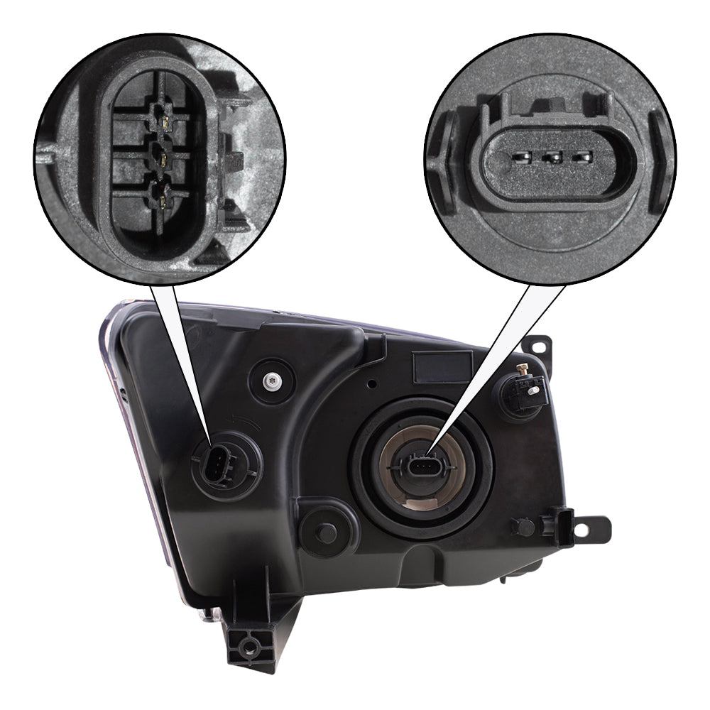 Brock Replacement Driver Headlight Compatible with 2007-2012 Caliber 5303739AJ