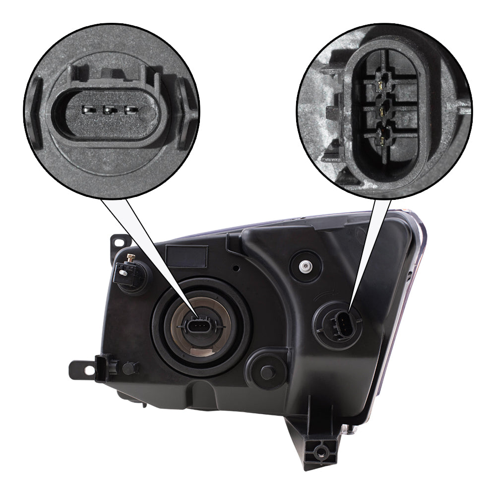 Brock Replacement Passenger Headlight Compatible with 2007-2012 Caliber 5303738AJ