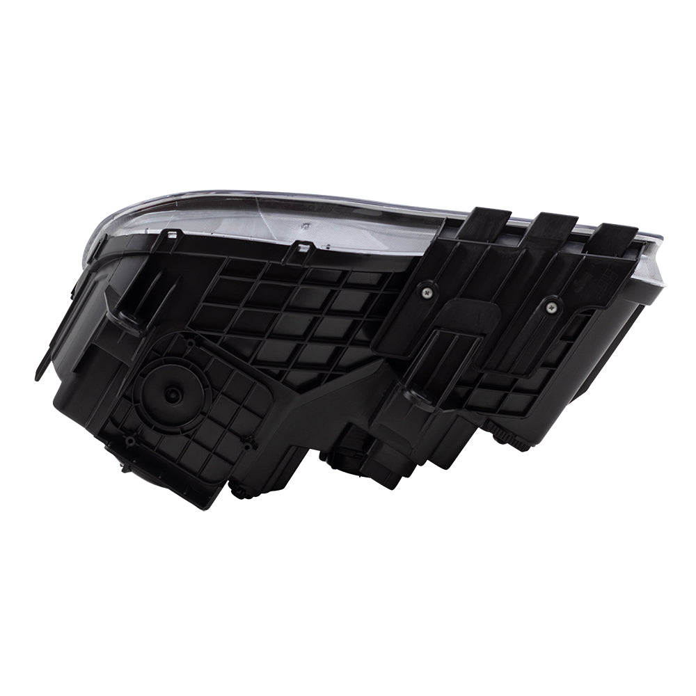 Brock Replacement Set Driver and Passenger Halogen Headlights with Black Bezels Compatible with 2015-2017 300 Sedan