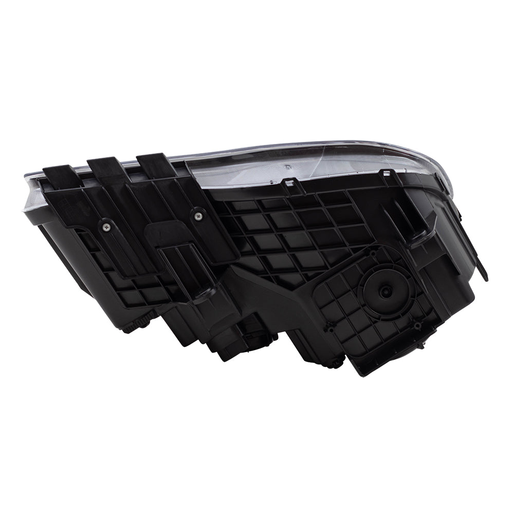 Brock Replacement Driver Halogen Headlight with Black Bezel Compatible with 2015-2017 300 Sedan