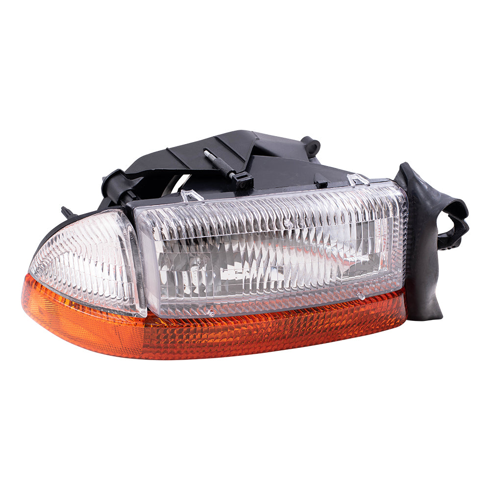 Brock Headlight Assembly for Dodge Dakota Durango Passenger Side w/ Park Signal Lamp