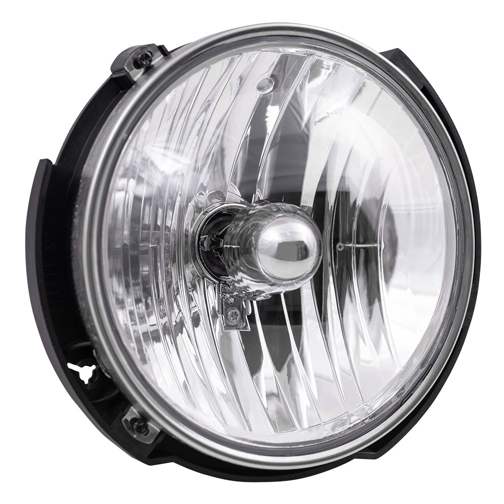 Brock Headlight Assembly fits 07-17 Jeep Wrangler & 18 Wrangler JK Driver Halogen Lamp