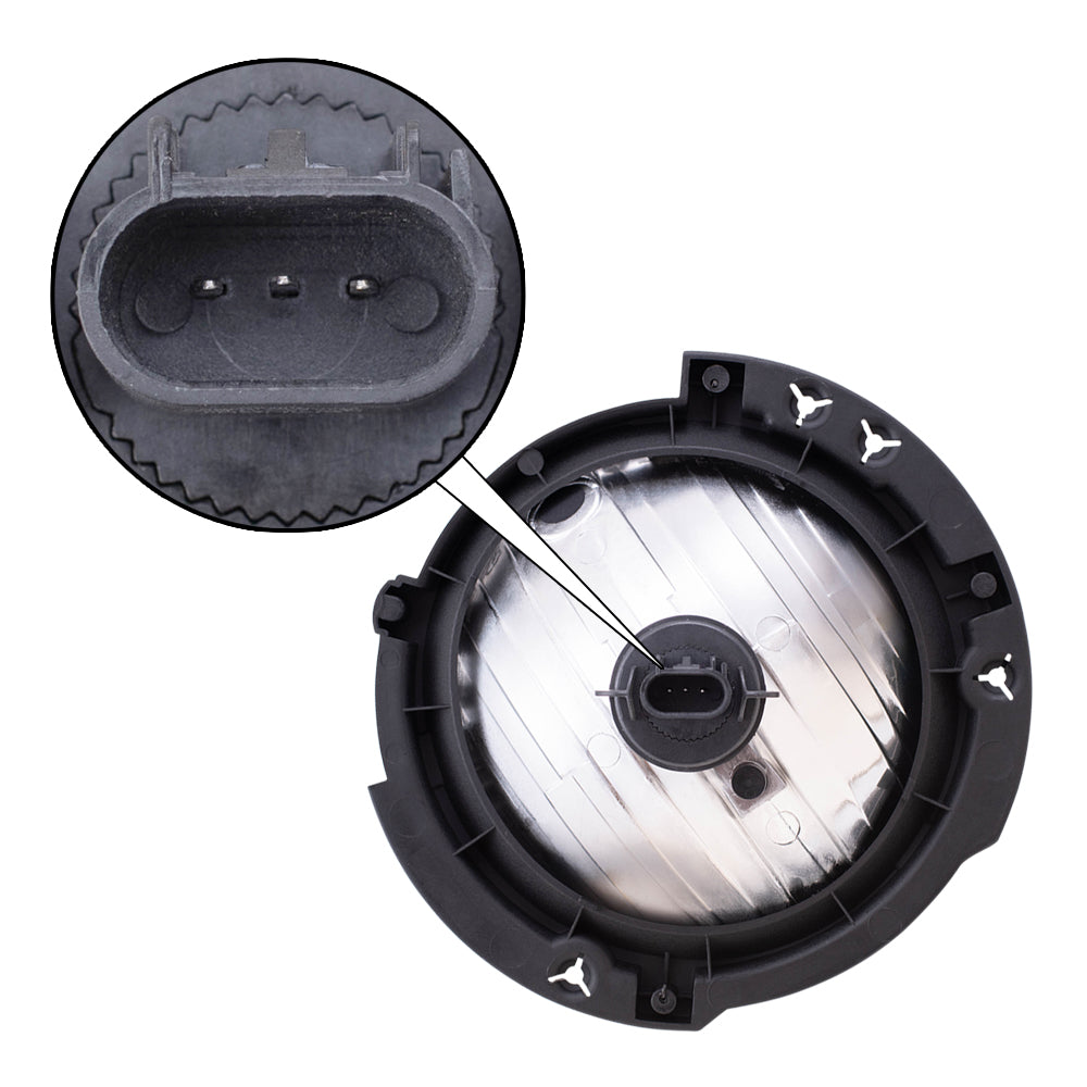 Brock Replacement Passenger Halogen Headlight Compatible with 2007-2017 Wrangler 2018 Wrangler JK 55078148AC