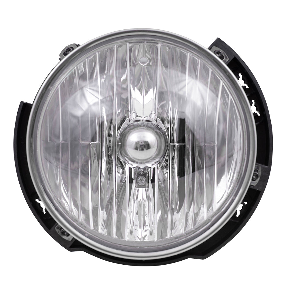Brock Headlight Assembly fits 07-17 Jeep Wrangler & 18 Wrangler JK Driver Halogen Lamp
