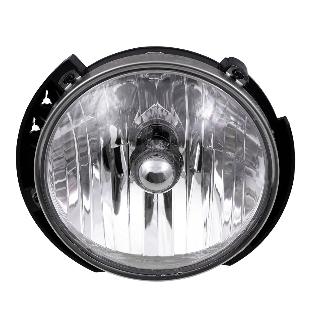 Brock Replacement Passenger Halogen Headlight Compatible with 2007-2017 Wrangler 2018 Wrangler JK 55078148AC