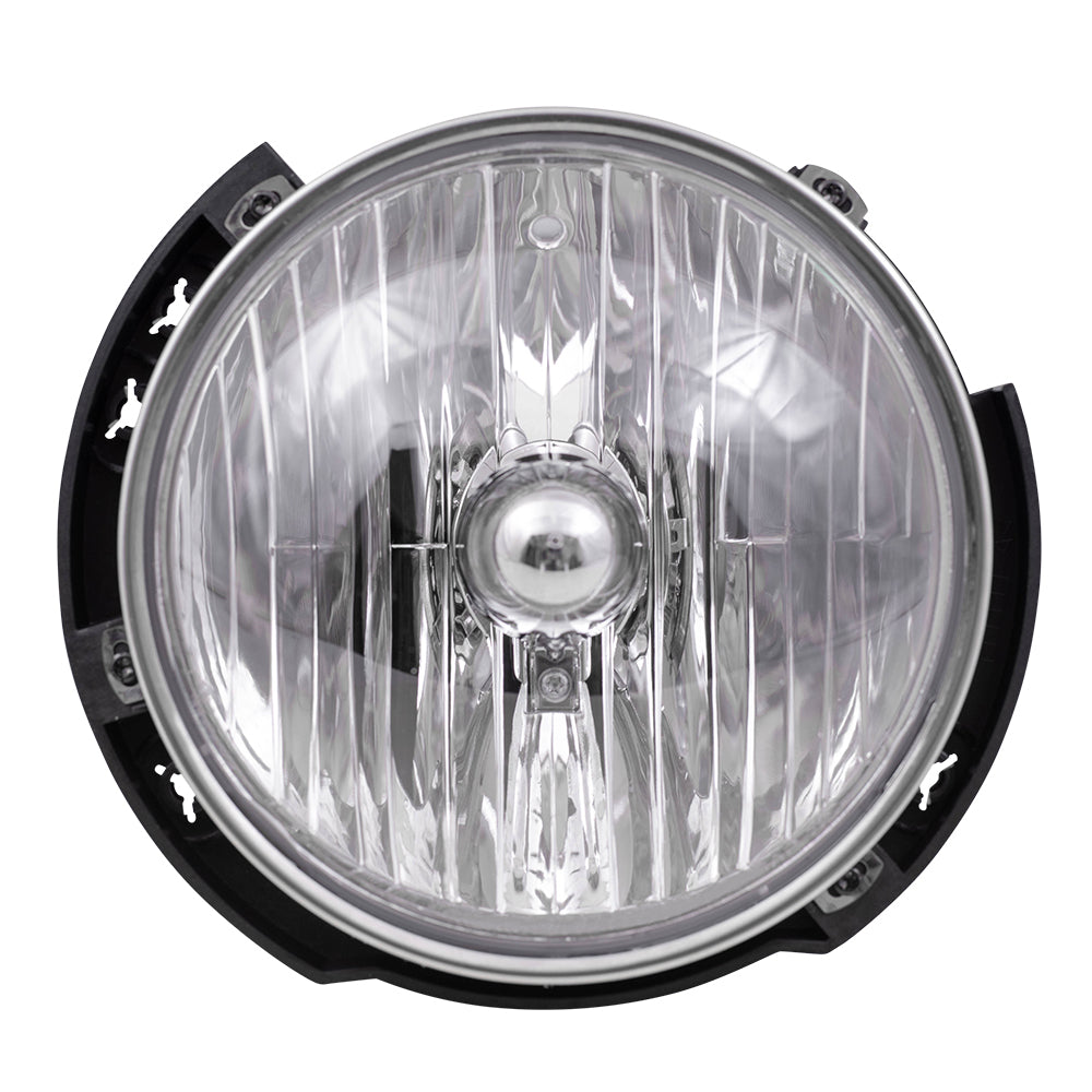 Brock Replacement Passenger Halogen Headlight Compatible with 2007-2017 Wrangler 2018 Wrangler JK 55078148AC