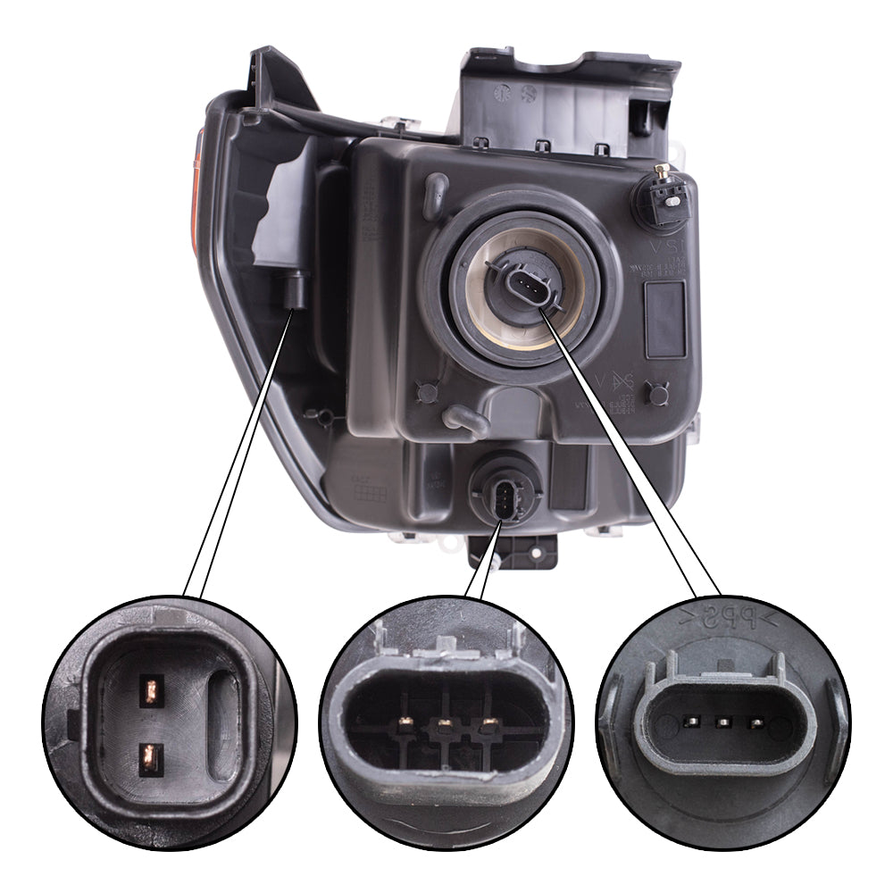 Brock Replacement Driver Headlight Compatible with 2007-2011 Nitro 55157225AD