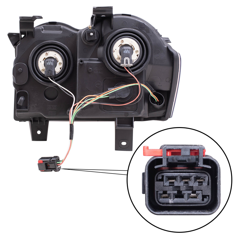 Brock Headlight Assembly for 08-10 Jeep Grand Cherokee Passengers Halogen Lens Housing