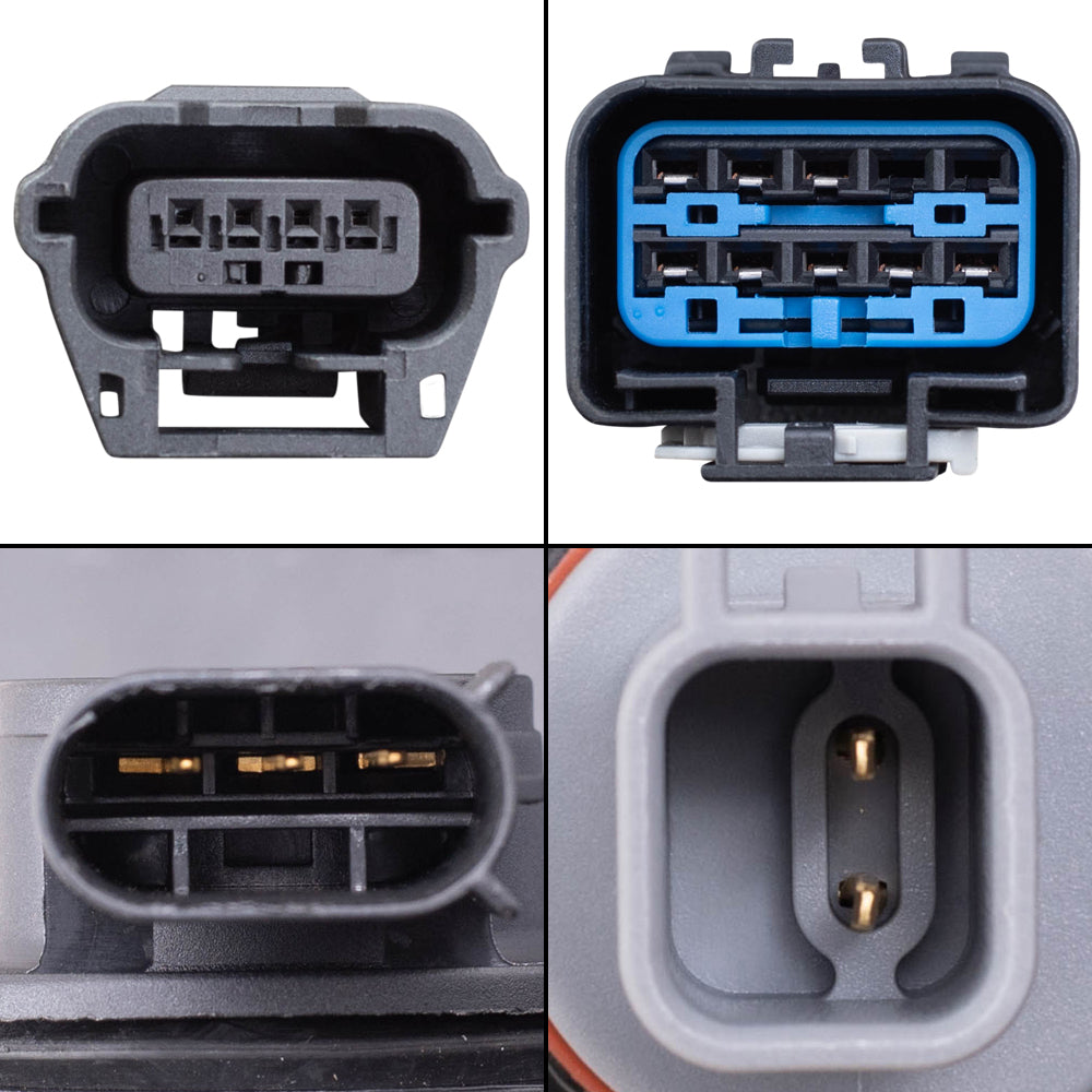Brock Replacement Driver and Passenger Side HID Combination Headlight Assemblies and Tail Light Assemblies 4 Piece Set Compatible with 2008-2010 Grand Cherokee