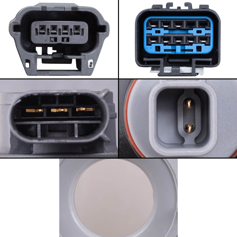 Brock Replacement Driver and Passenger Side HID Combination Headlights, Fog Lights and Tail Lights 6 Piece Set Compatible with 2008-2010 Grand Cherokee