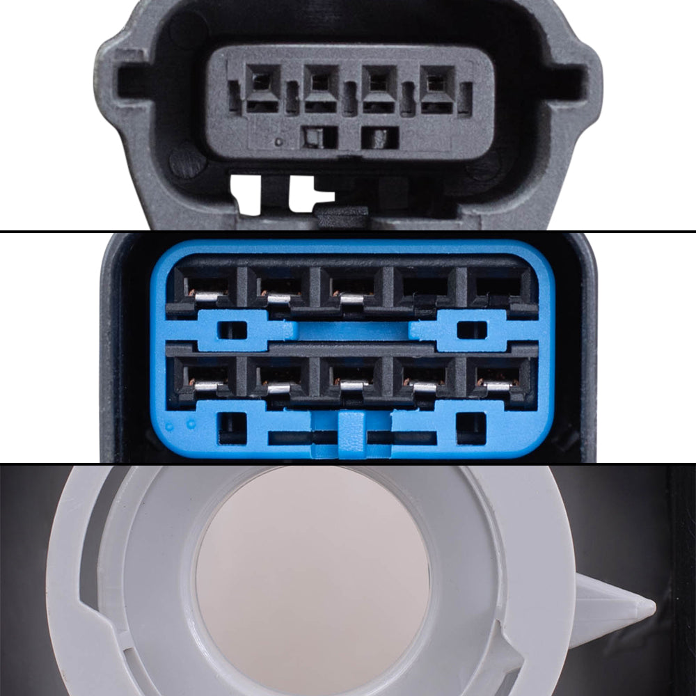 Brock Replacement Driver and Passenger Side HID Combination Headlight Assemblies and Fog Light Assemblies 4 Piece Set Compatible with 2008-2010 Grand Cherokee