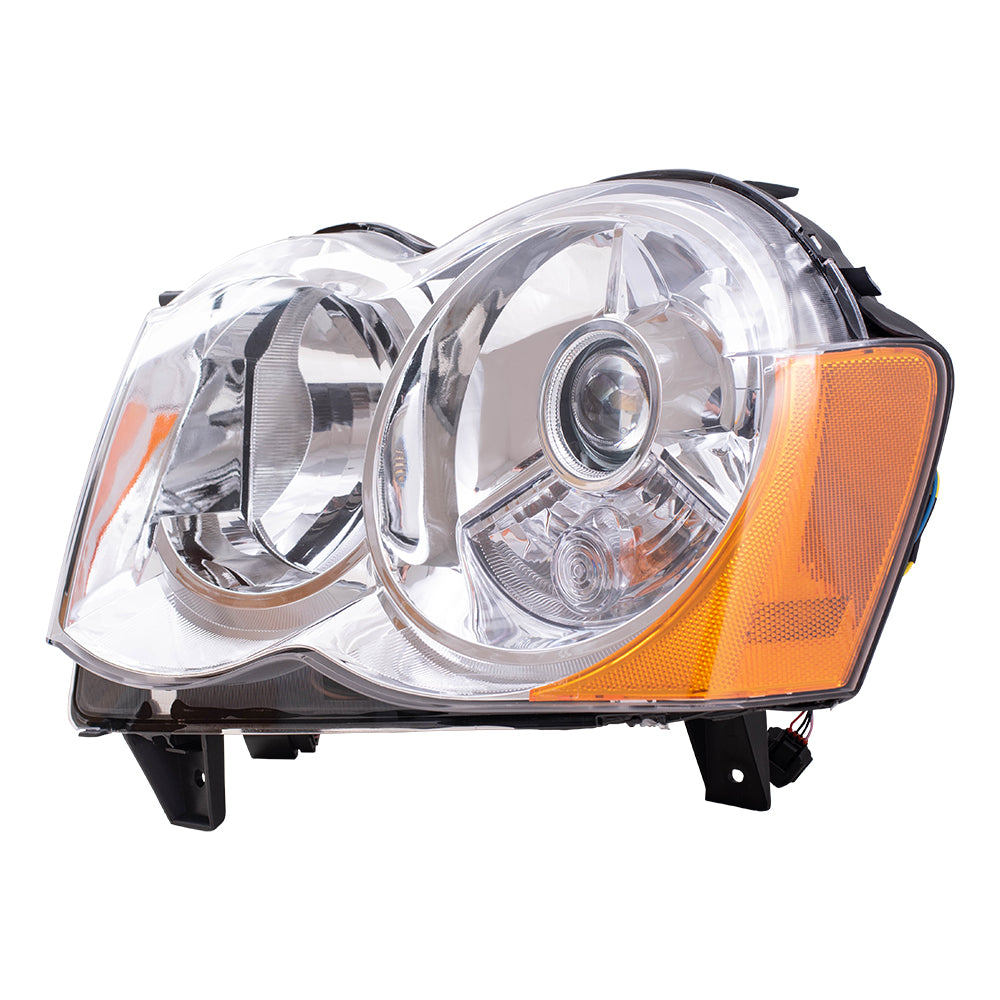 Brock Headlight Assembly for 08-10 Jeep Grand Cherokee Drivers HID Lens 55157485AG