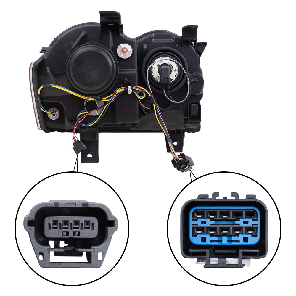 Brock Headlight Assembly for 08-10 Jeep Grand Cherokee Drivers HID Lens 55157485AG