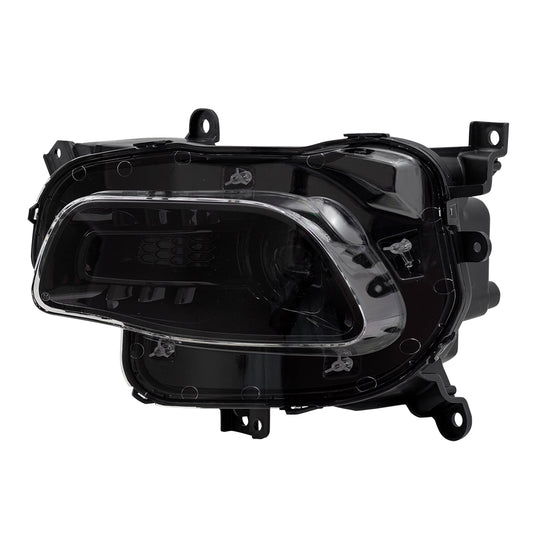 Headlight Assembly for 14-18 Jeep Cherokee Drivers Halogen Left Lamp Black Trim