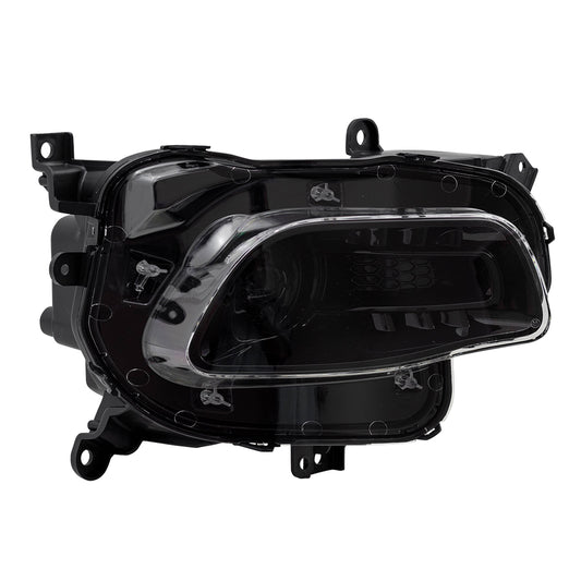 Headlight Assembly for 14-18 Jeep Cherokee Passenger Halogen Headlamp Black Trim