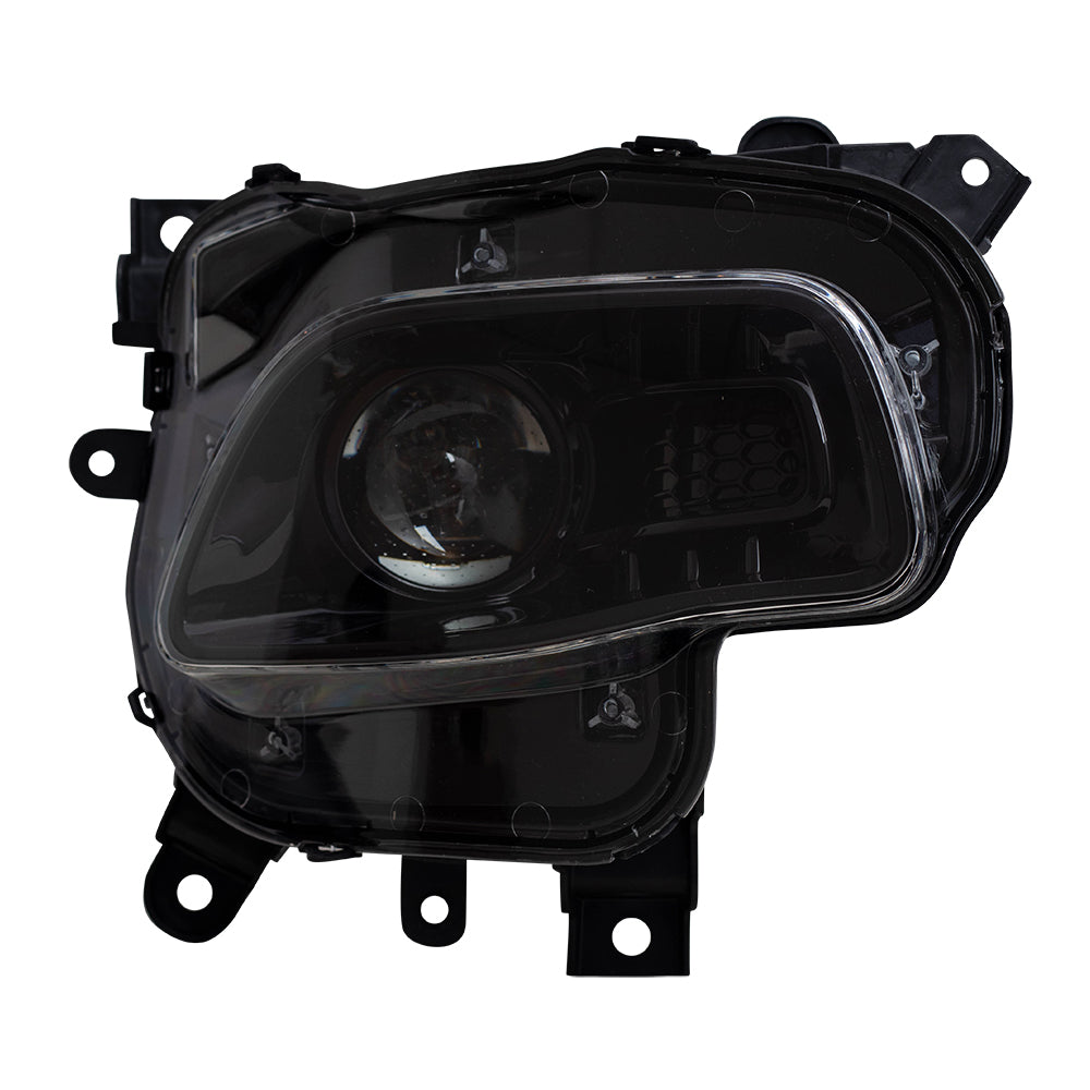 Headlight Assembly for 14-18 Jeep Cherokee Passenger Halogen Headlamp Black Trim