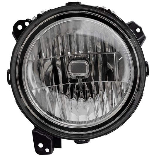 Brock Replacement Driver Halogen Headlight Compatible with 2018-2026 Wrangler JL 2020-2026 Gladiator 55112873AF