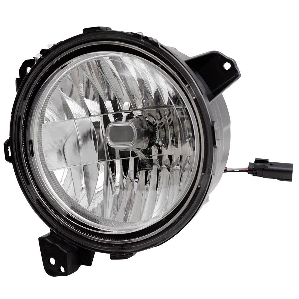 Brock Replacement Driver Halogen Headlight Compatible with 2018-2026 Wrangler JL 2020-2026 Gladiator 55112873AF