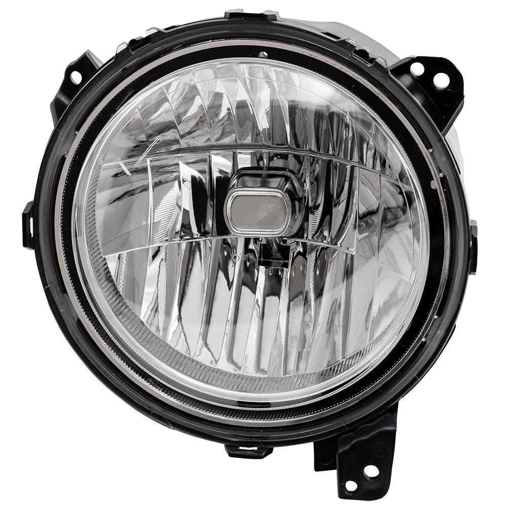 Brock Replacement Passenger Halogen Headlight Compatible with 2018-2026 Wrangler JL 2020-2026 Gladiator 55112872AF