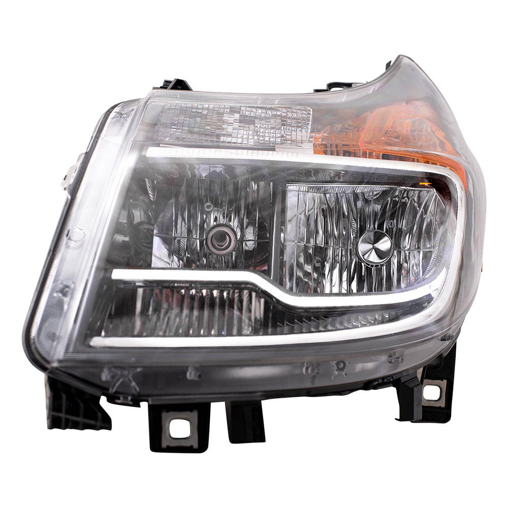 Brock Replacement Set Driver and Passenger Halogen Combination Headlights Compatible with 2014-2022 Promaster
