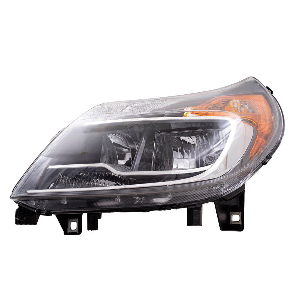 Brock Replacement Set Driver and Passenger Halogen Combination Headlights Compatible with 2014-2022 Promaster