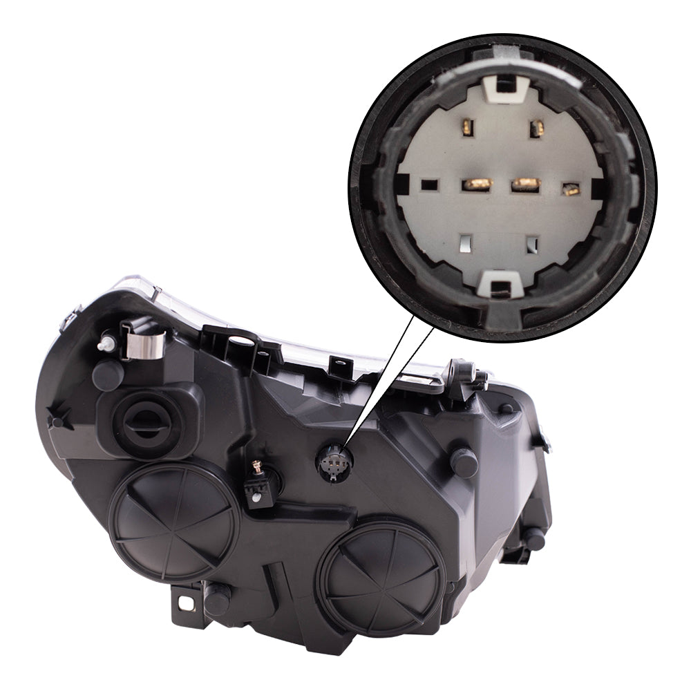 Brock Replacement Set Driver and Passenger Halogen Combination Headlights Compatible with 2014-2022 Promaster