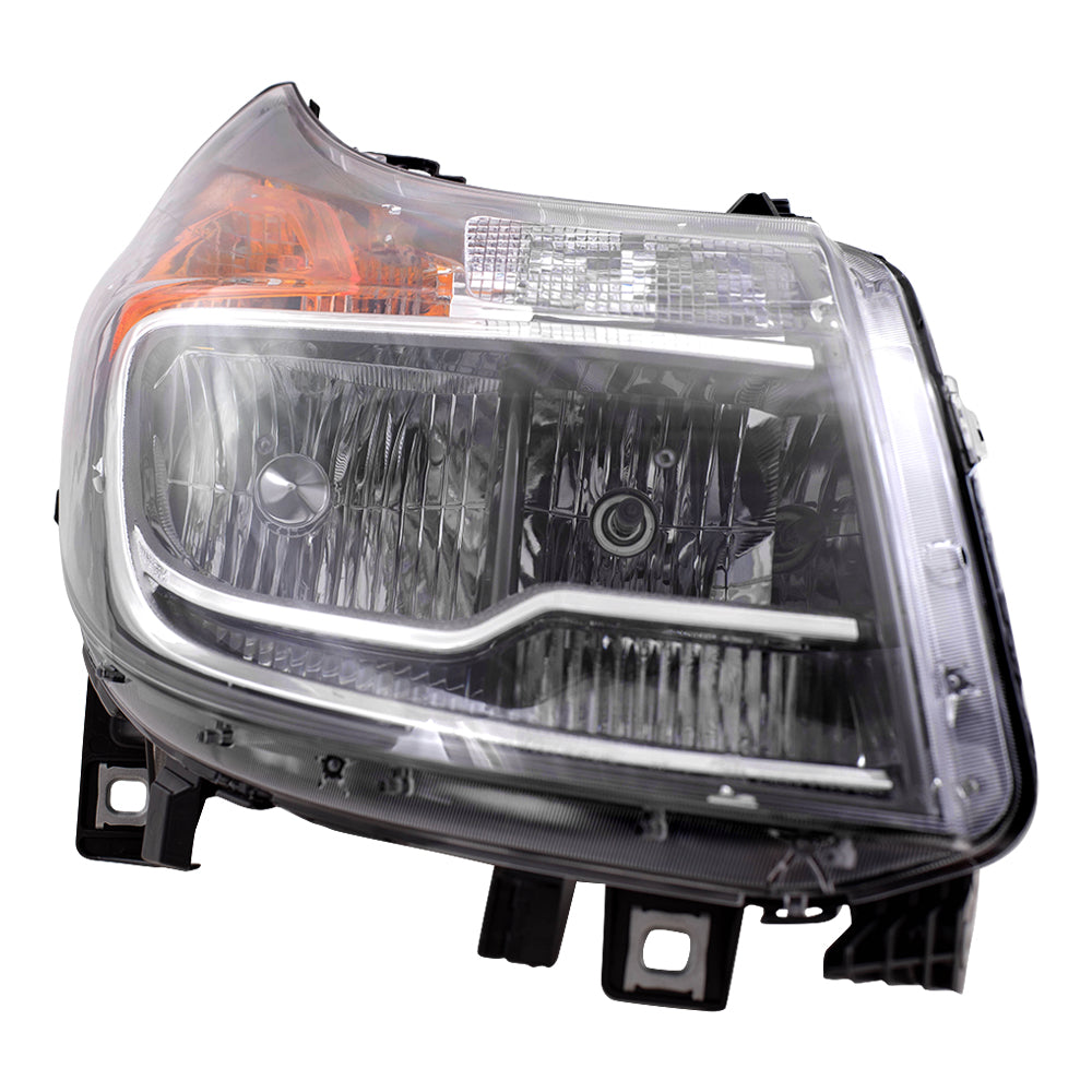 Brock Replacement Set Driver and Passenger Halogen Headlights with Daytime Running Lights Compatible with 2014-2022 Promaster
