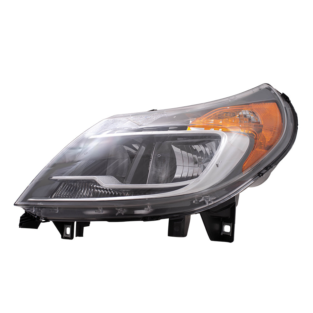 Brock Replacement Driver Halogen Headlight with Daytime Running Lights Compatible with 2014-2022 Promaster