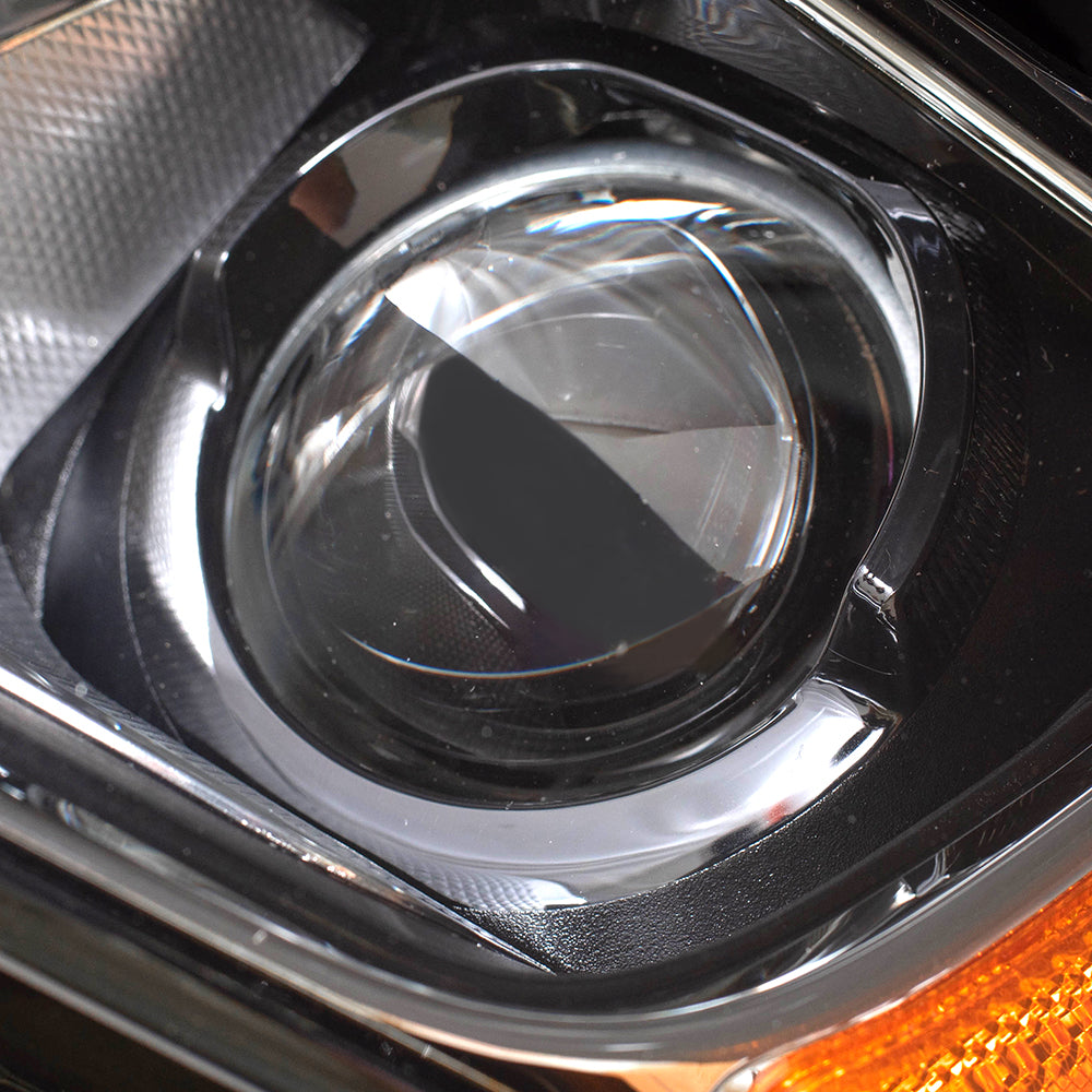 Brock Replacement Driver Side Halogen Combination Headlight Assembly with Chrome Bezel Compatible with 2017-2020 Grand Cherokee