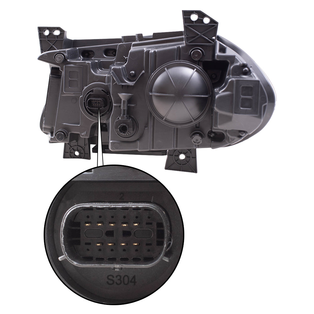 Brock Aftermarket Replacement Passenger Side HID Combination Headlight Assembly Compatible with 2016-2020 Dodge Charger