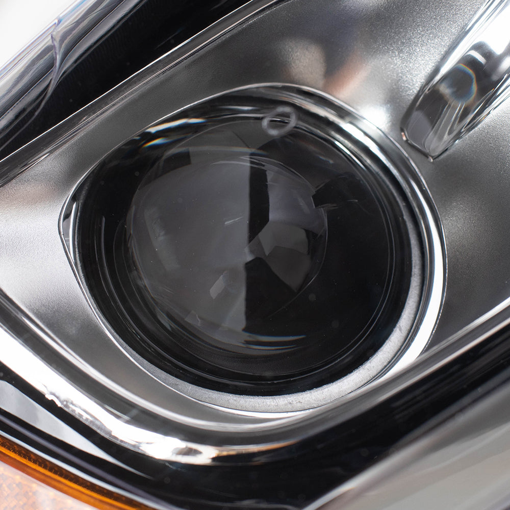 2014-2016 Jeep Grand Cherokee Halogen Combination Headlight Assembly With Black Bezel Set LH+RH