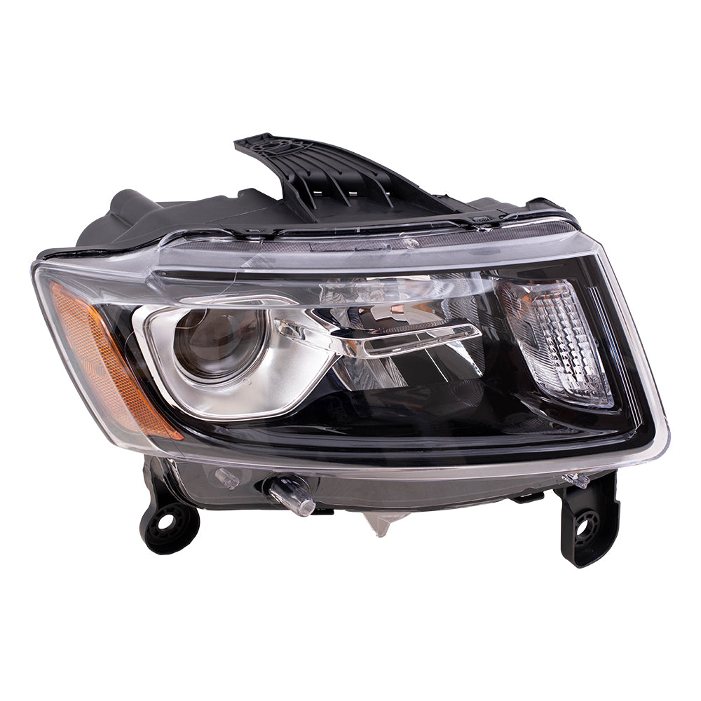 2014-2016 Jeep Grand Cherokee Halogen Combination Headlight Assembly With Black Bezel RH